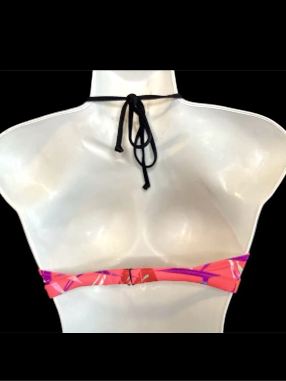 Victoria’s Secret PINK Bikini Halter Top Sz S Neon Bright Festival Y2K Bralette - Picture 6 of 12